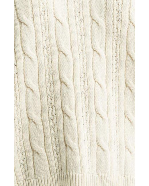 BP. Natural Bow Back Cable Knit Sweater