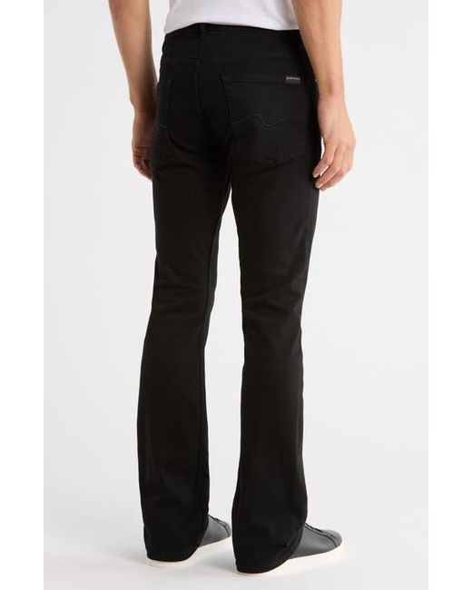 7 For All Mankind Black Brett Bootcut Jeans for men