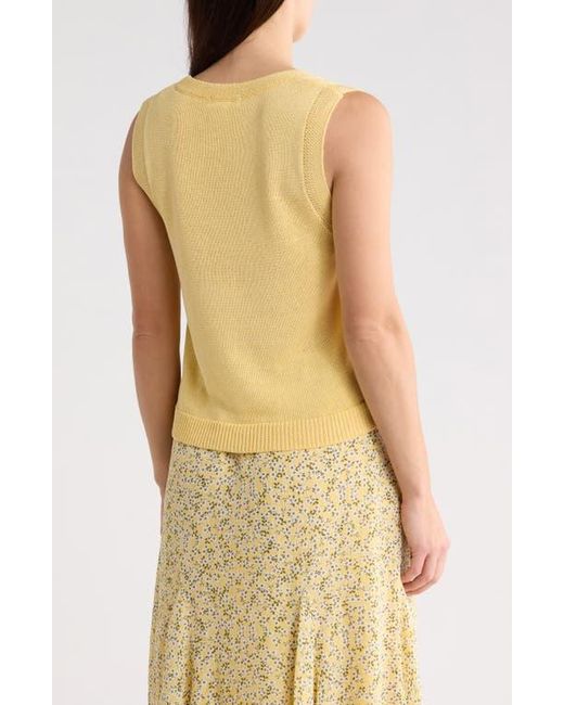 Max Studio Yellow Knit Shell Top