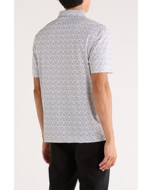Bugatchi Gray Victor Short Sleeve 8-Way Stretch Ooohcotton Knit Polo for men
