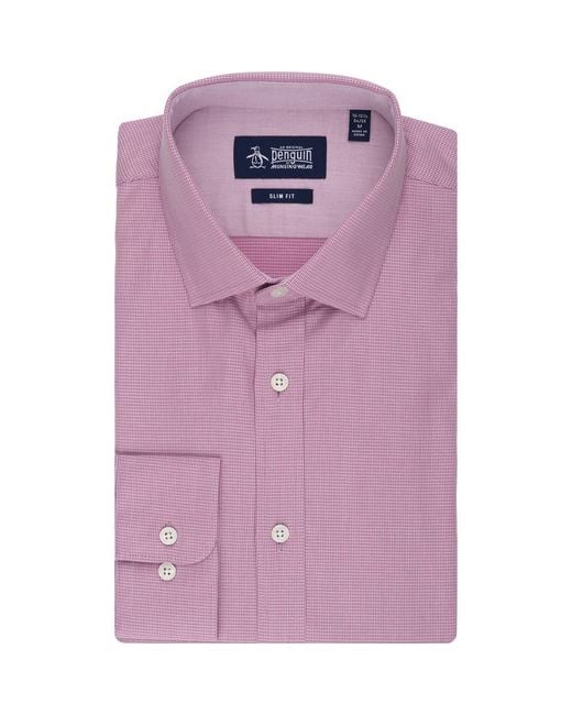 Original Penguin Aaron Slim Fit Dobby Dress Shirt in Purple for Men | Lyst