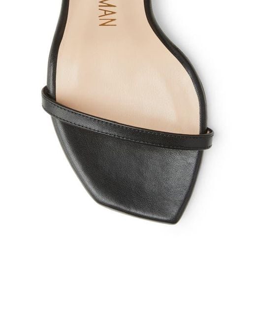Stuart Weitzman Metallic Nudistcurve Ankle Strap Sandal