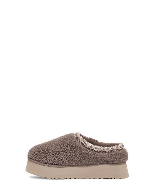 Ugg Gray Tazz Maxi Curly Genuine Shearling Platform Slipper
