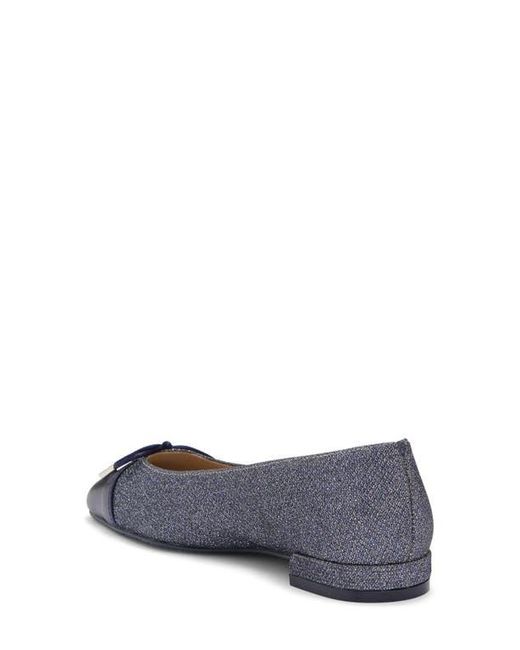 Stuart Weitzman Blue Sleek Bow Flat