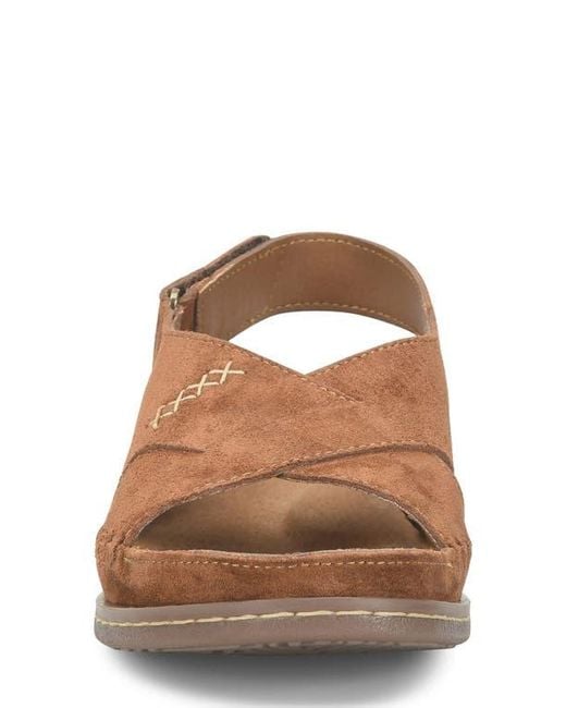 Børn Brown Ebba Slingback Platform Wedge Sandal