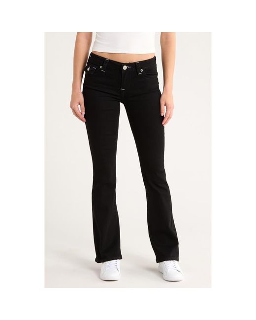 True Religion Black Joey Flap Flare Jeans