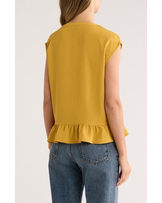 Bobeau Blue Airflow Sleeveless Button-Up Top