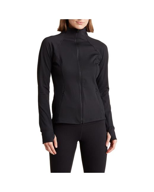90 Degrees Black Wonderlink Jamie Full Zip Jacket