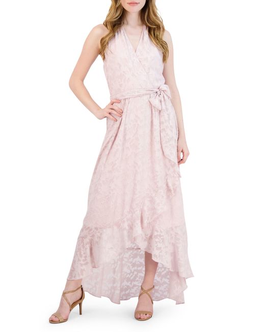 Julia Jordan Pink Lace High-low Sleeveless Dress