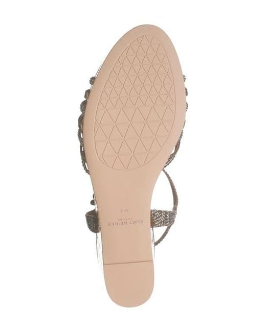 Kurt Geiger Metallic Pierra Platform Wedge Sandal