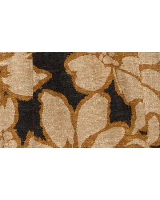 Democracy Multicolor Floral Crop Wide Leg Pull-On Pants