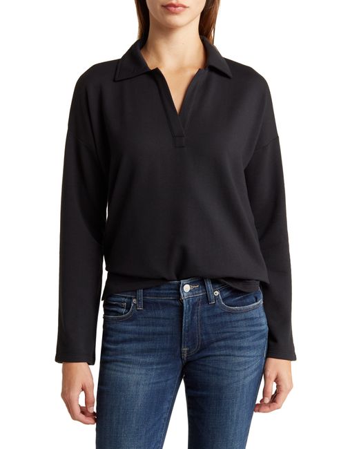 Lucky Brand Black Collared Pullover