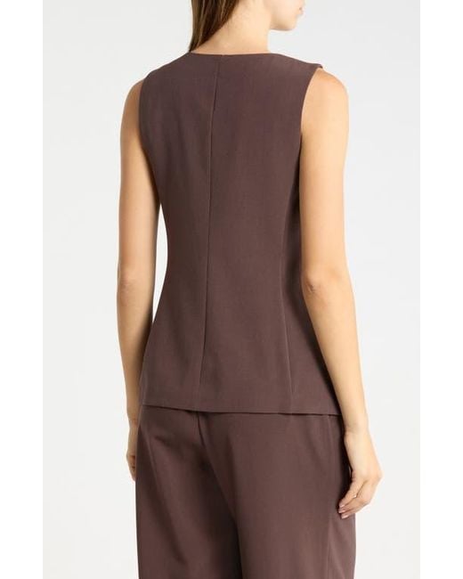 Leith Purple Longline Vest