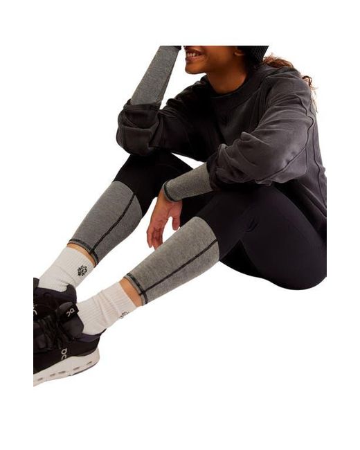 Free People Black Moonlight Wool Blend Base Layer Leggings
