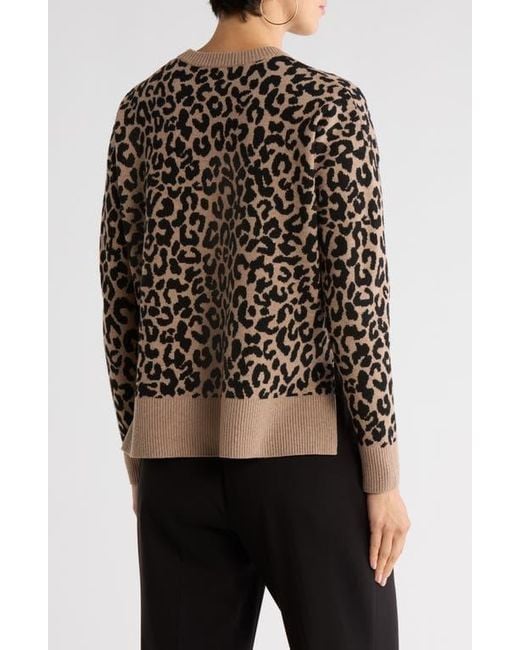 Nordstrom Rack Black Patterned Crewneck Sweater