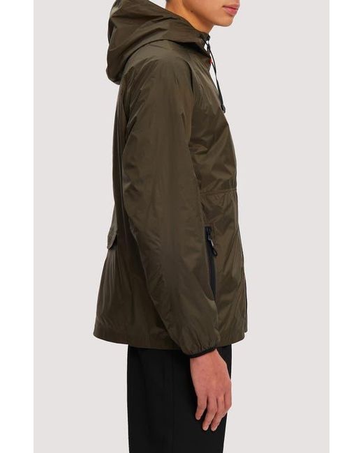 Noize Brown Hooded Windbreaker for men