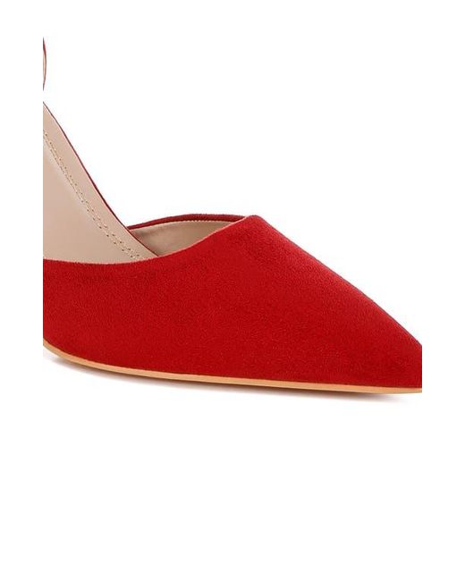 Rag & Co Red Ushra Pointed Toe Pump
