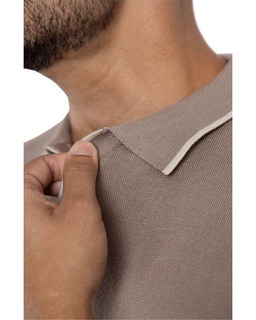 Xray Jeans Gray V-Neck Polo Sweater for men