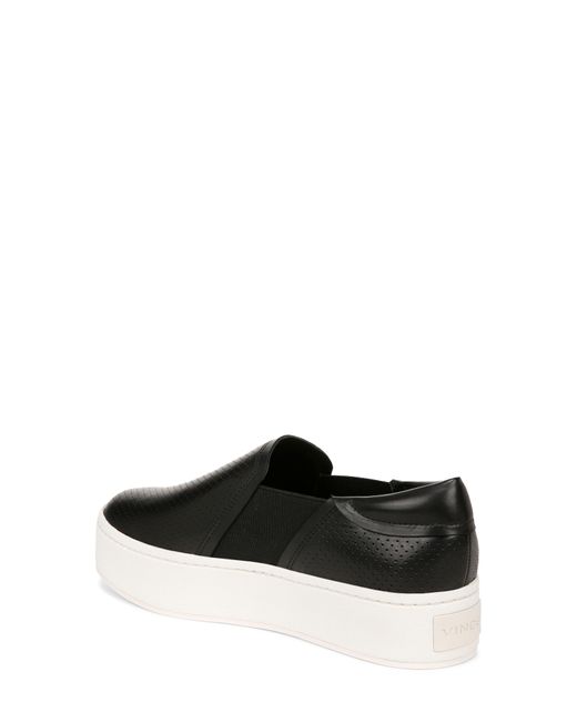 Vince Black Warren Perforated Platform Sneaker