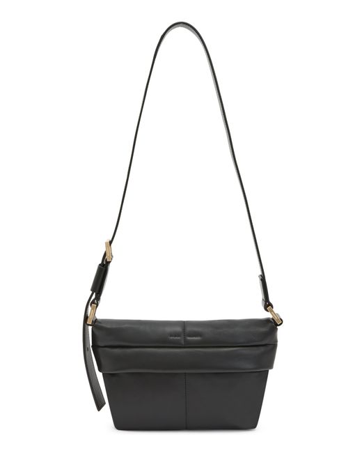 AllSaints Black Colette Leather Crossbody Bag