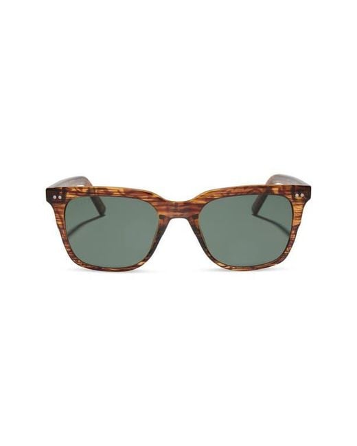 DIFF Green 53Mm Bobby Square Sunglasses for men