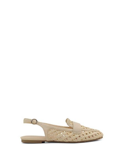 Kenneth Cole Natural Enrica Raffia Slingback Flat
