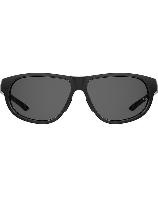 Under Armour Gray 59Mm Gradient Polarized Rectangular Sunglasses