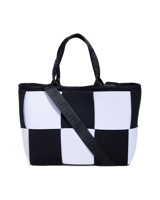 Pop Ups Brand Black Water Resistant Woven Neoprene Mini Tote Bag