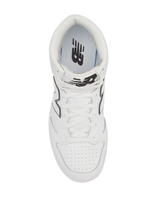 New Balance White 480 High Top Sneaker