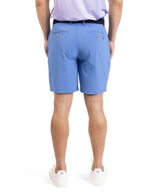 Tailorbyrd Blue Solid Performance Shorts for men