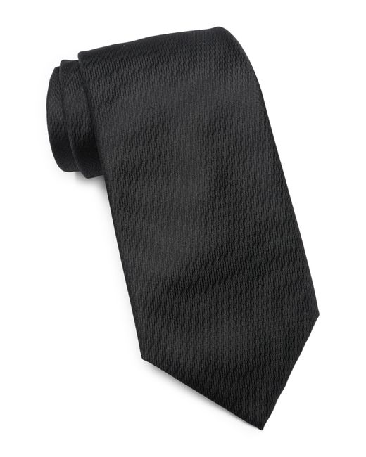 Tommy Hilfiger Black Micro Texture Solid Tie for men