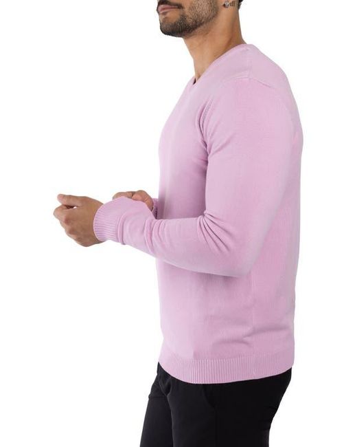 Xray Jeans Purple Ribbed V-Neck Sweater for men