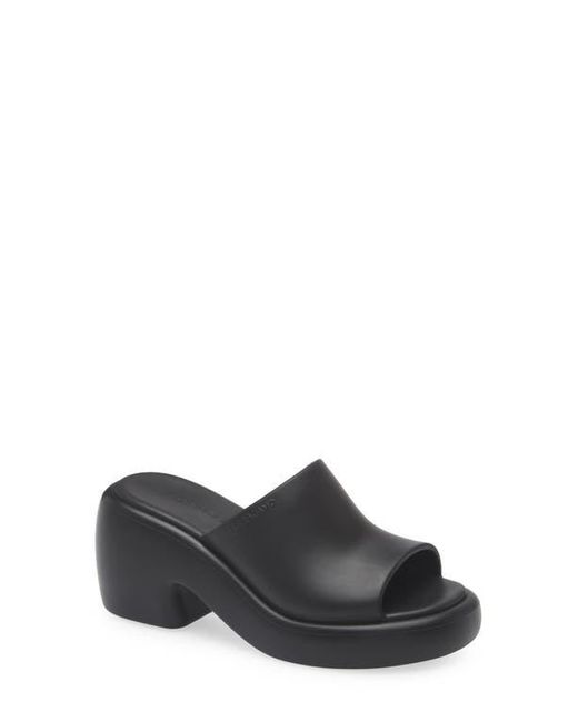 Ferragamo Gray Platform Slide Sandal
