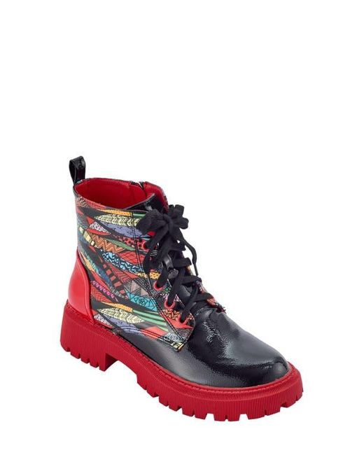 Ninety Union Blue Freeway Lug Sole Combat Boot