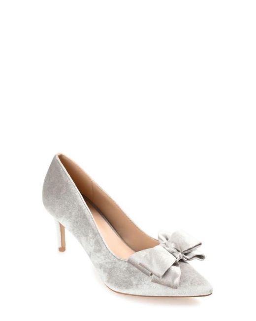 Journee Collection White Crystol Pump