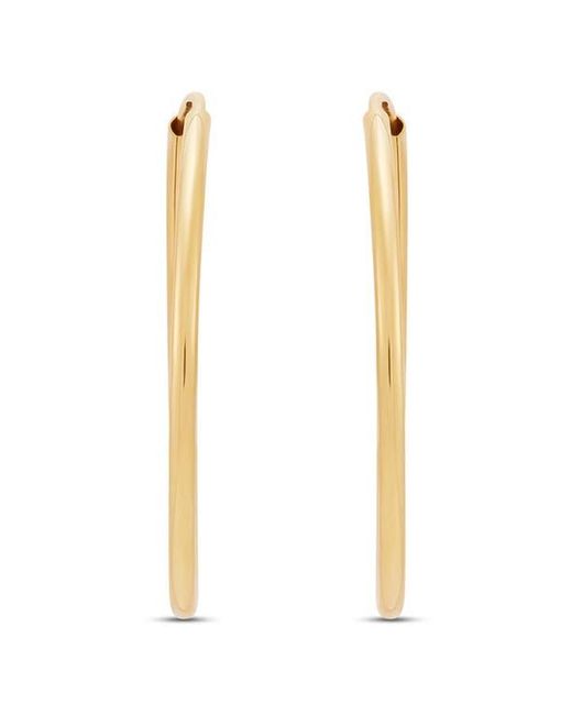 Frankie & Zoe White Endless Hoop Earrings
