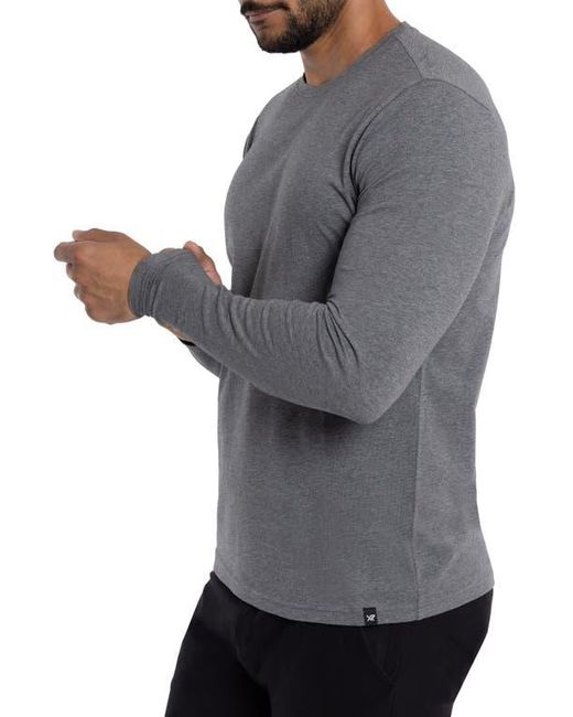 Xray Jeans Gray Crewneck Long Sleeve T-Shirt for men