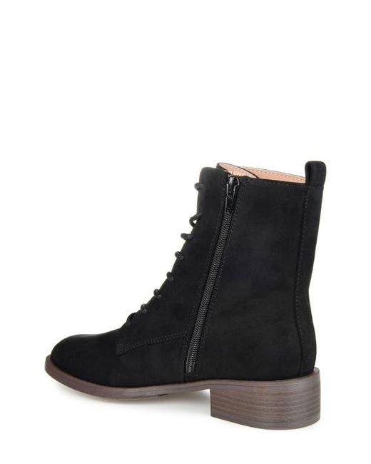 Journee Collection Black Vienna Combat Boot