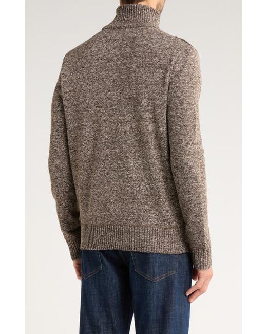 Buffalo David Bitton Brown Water Button Half Cable Knit Sweater for men