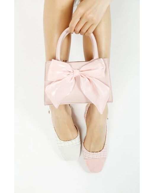 LONDON RAG Pink Karita Tweed D'Orsay Slingback Pump