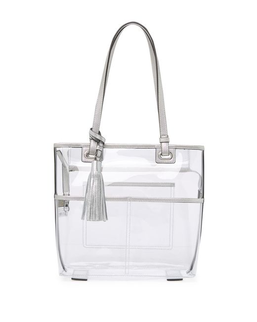 Vince Camuto Metallic Aryna Clear Small Colorblock Tote Bag