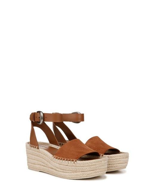 Vince Brown Belisa Ankle Strap Espadrille Platform Wedge Sandal