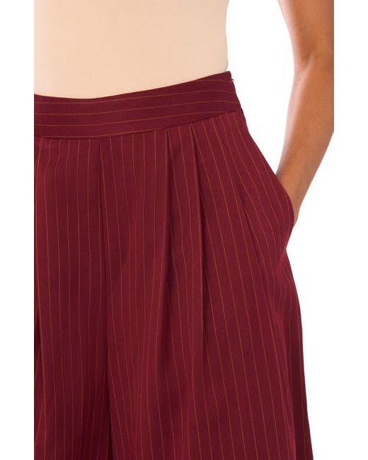 Parker Red Pinstripe Wide Leg Pants