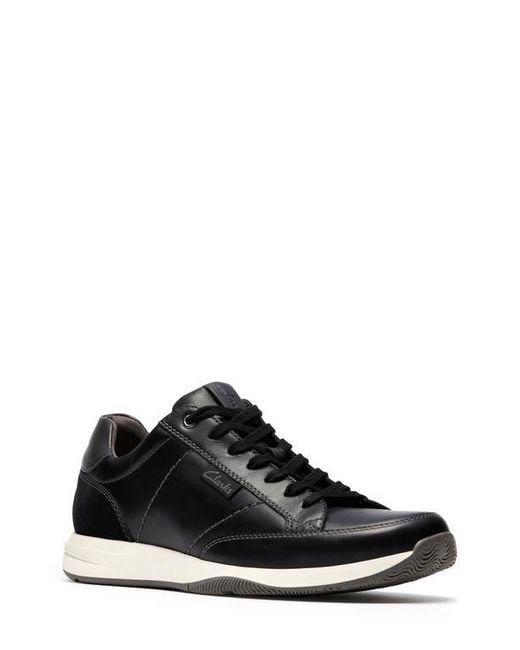 Clarks Black Townview Lace Trainers for men