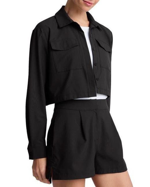 Beyond Yoga Black Midtown Crop Jacket