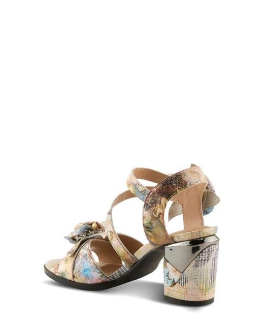 Spring Step Metallic Flowerpower Sandal