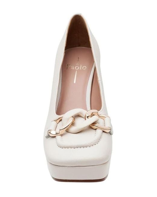 Linea Paolo Natural Phoebe Platform Pump