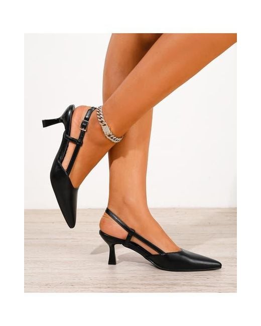 BERNESS Black Joanna Slingback Pump