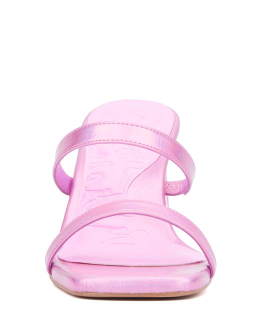 Olivia Miller Pink Lovely Clear Heel Sandal