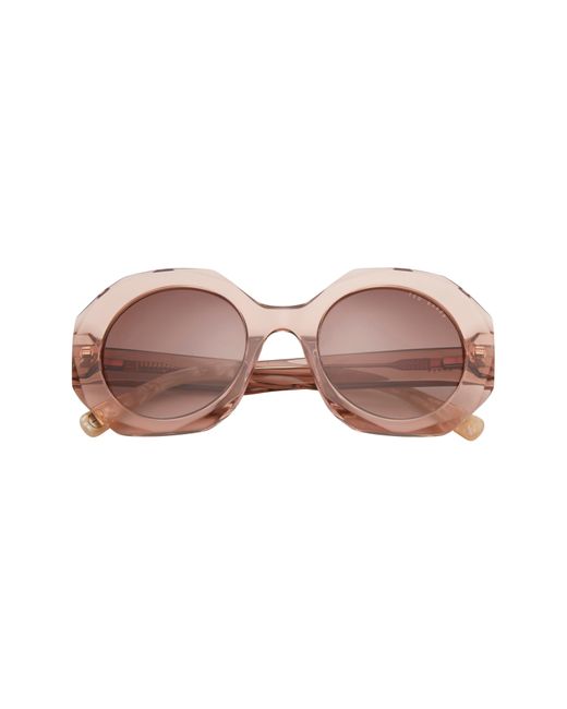 Ted Baker Pink 51mm Round Sunglasses